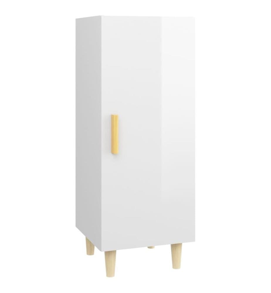 Sideboard Hochglanz-Weiss 34,5x34x90 cm Holzwerkstoff