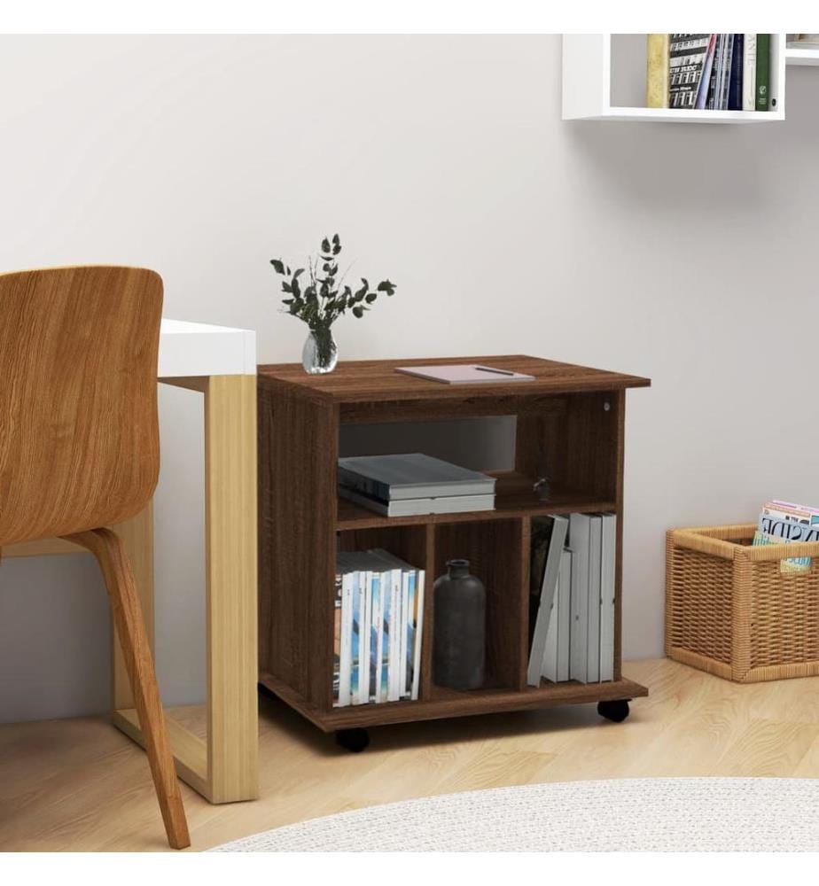 Rollschrank Braun Eichen-Optik 60x45x60 cm Holzwerkstoff