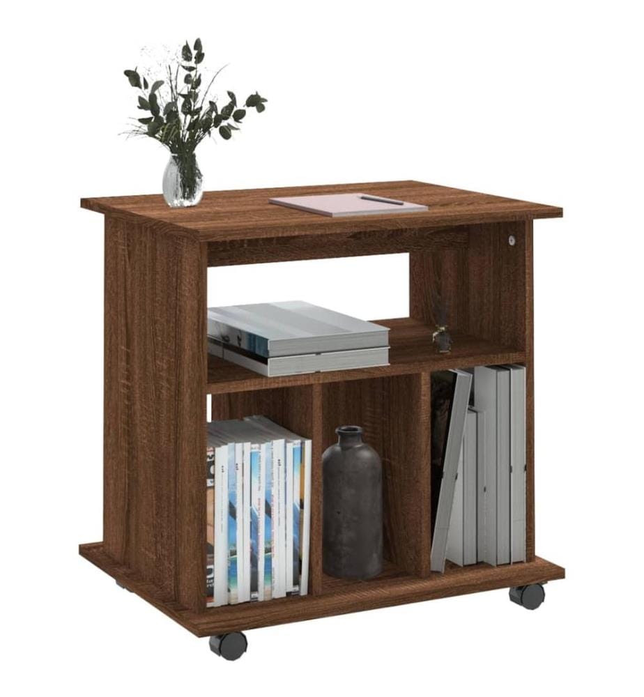 Rollschrank Braun Eichen-Optik 60x45x60 cm Holzwerkstoff