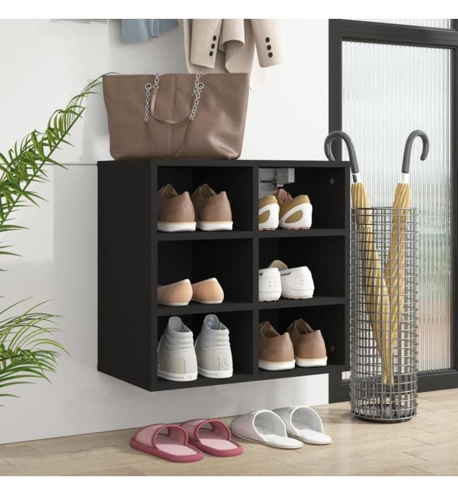 Schuhregal Schwarz 52,5x30x50 cm