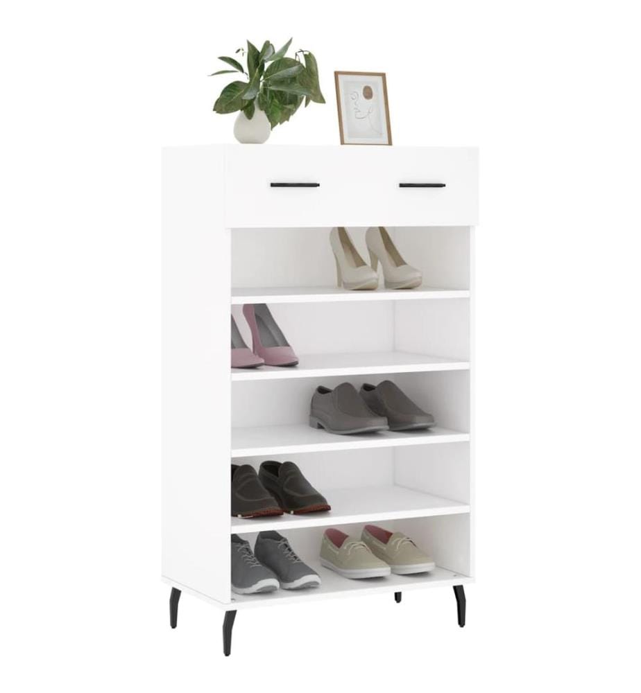 Schuhschrank Weiss 60x35x105 cm Holzwerkstoff