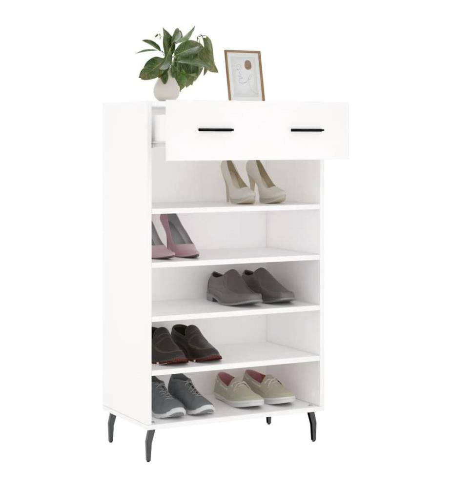 Schuhschrank Weiss 60x35x105 cm Holzwerkstoff