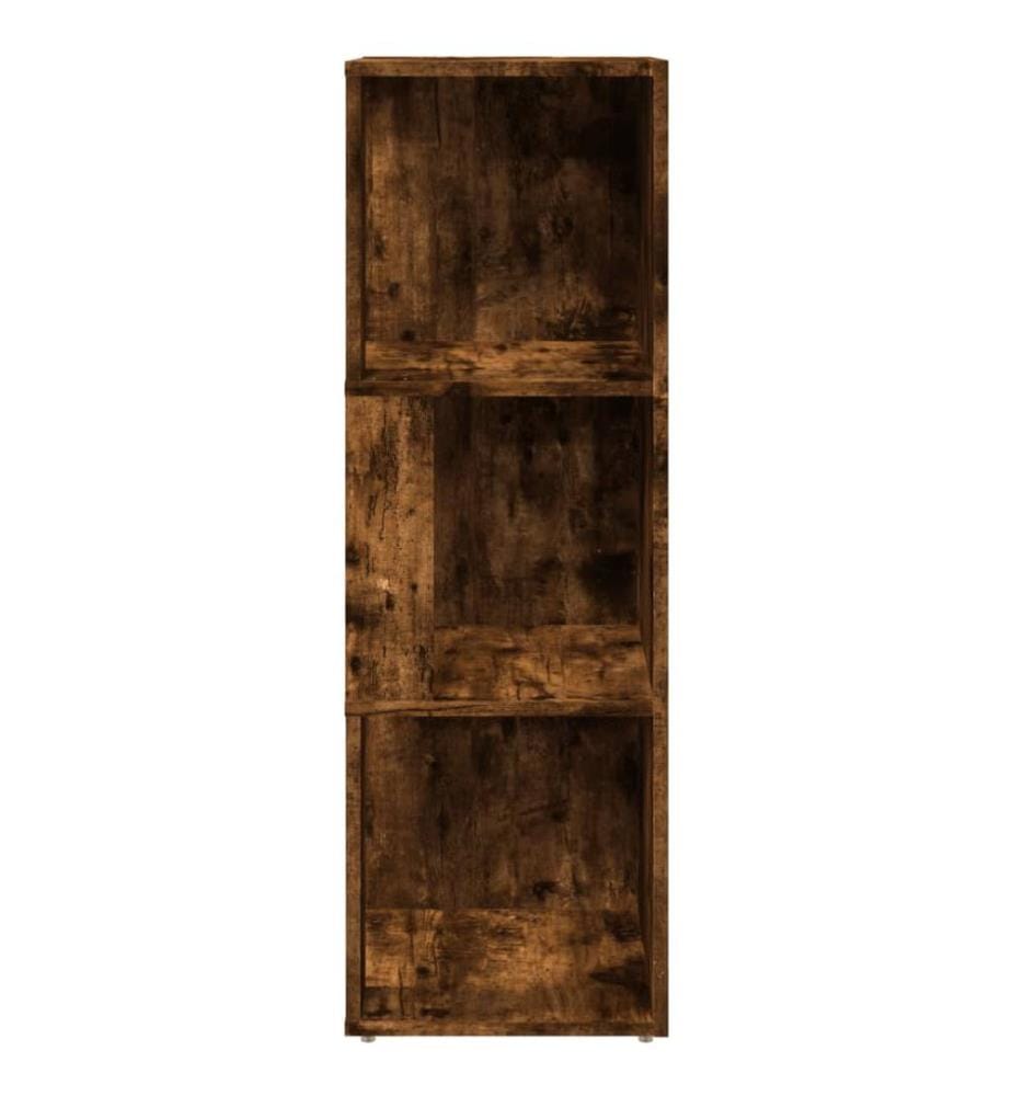 Eckregal Räuchereiche 33x33x100 cm Holzwerkstoff