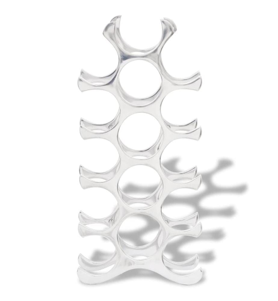 Flaschenregal für 15 Flaschen Silbern Aluminium