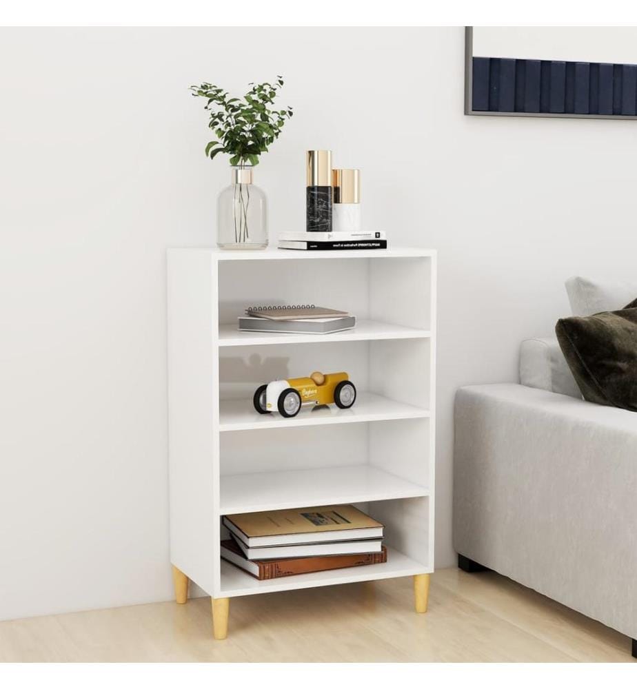 Sideboard Hochglanz-Weiss 57x35x90 cm Holzwerkstoff
