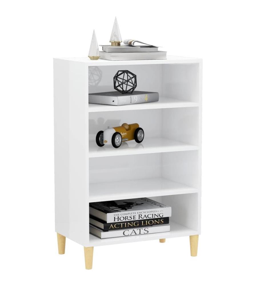 Sideboard Hochglanz-Weiss 57x35x90 cm Holzwerkstoff