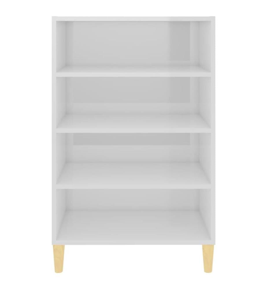 Sideboard Hochglanz-Weiss 57x35x90 cm Holzwerkstoff