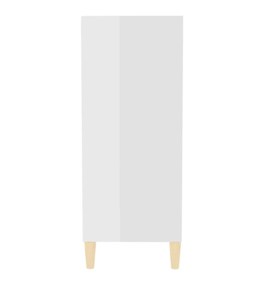 Sideboard Hochglanz-Weiss 57x35x90 cm Holzwerkstoff