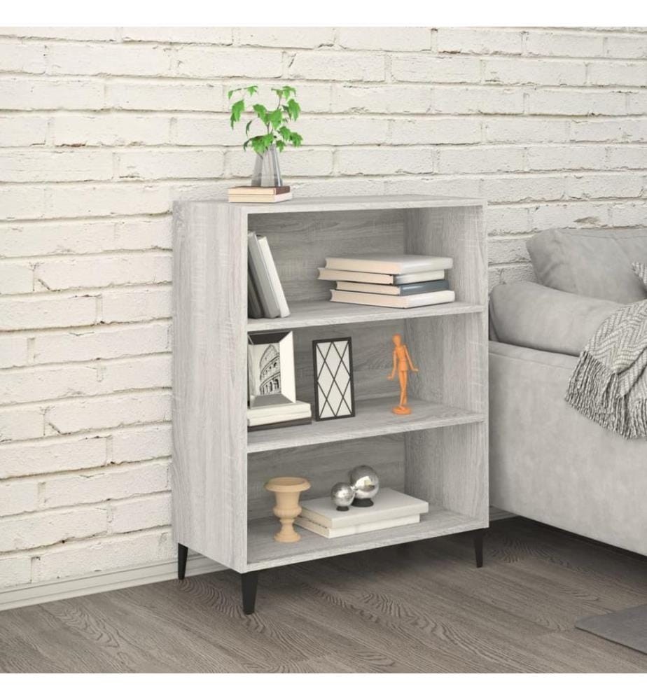 Sideboard Grau Sonoma 69,5x32,5x90 cm Holzwerkstoff