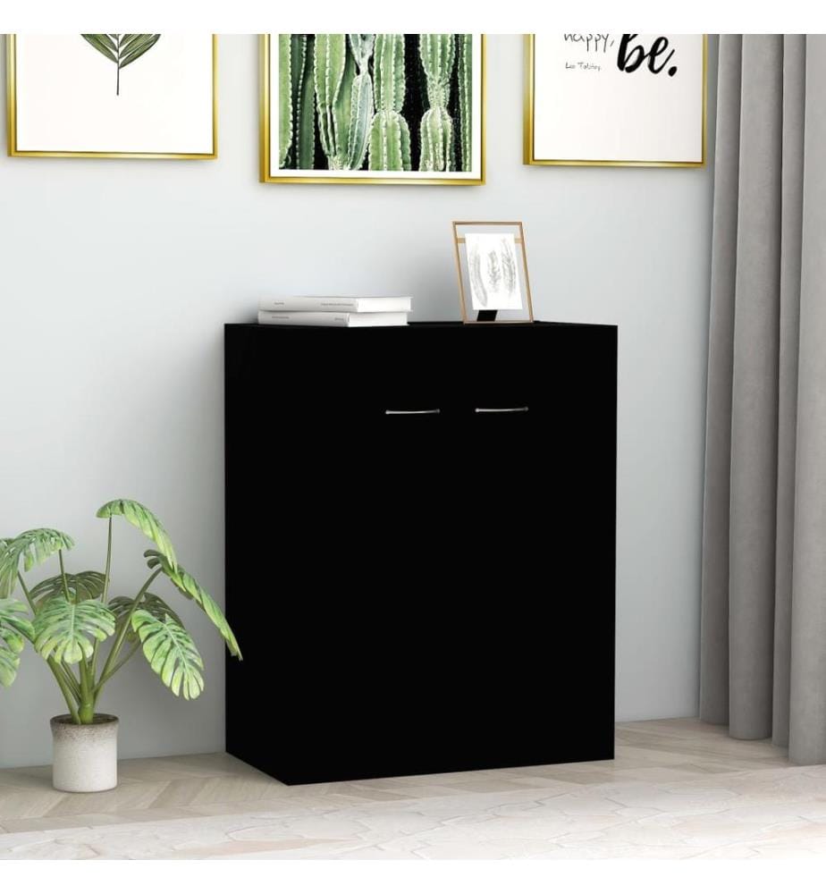 Sideboard Schwarz 60x30x75 cm Holzwerkstoff