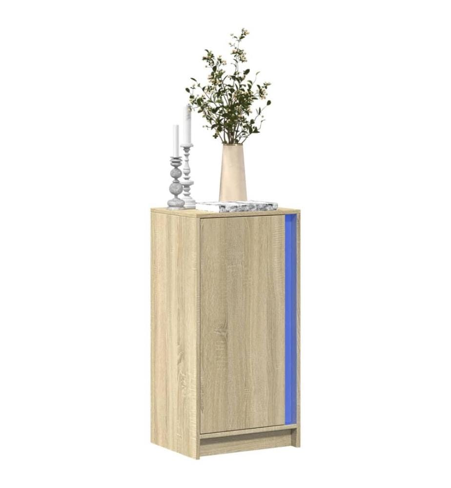 LED-Sideboard Sonoma-Eiche 42,5x34x85 cm Holzwerkstoff