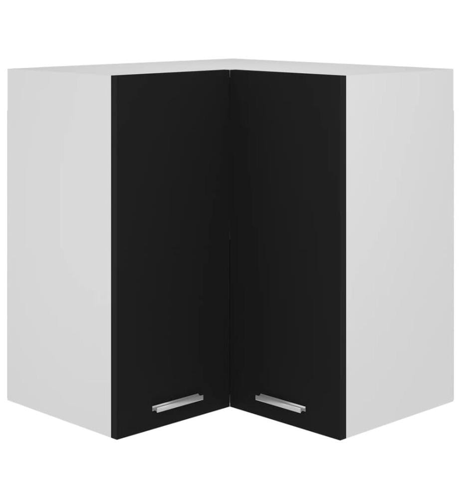 Eckhängeschrank Lyon Schwarz 57x57x60 cm Holzwerkstoff