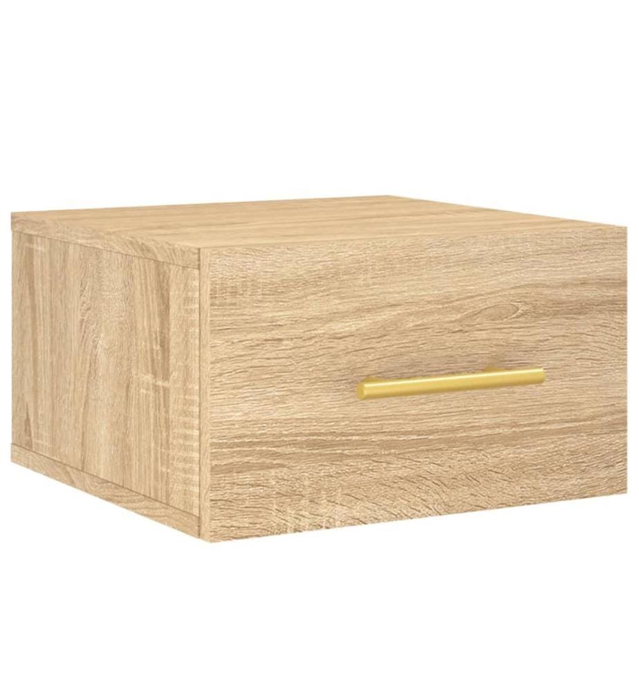 Wand-Nachttische 2 Stk. Sonoma-Eiche 35x35x20 cm