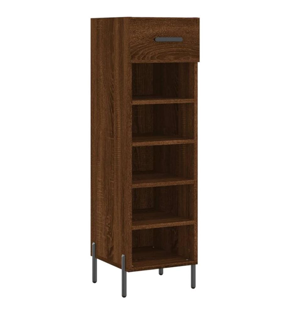 Schuhschrank Braun Eichen-Optik 30x35x105 cm Holzwerkstoff