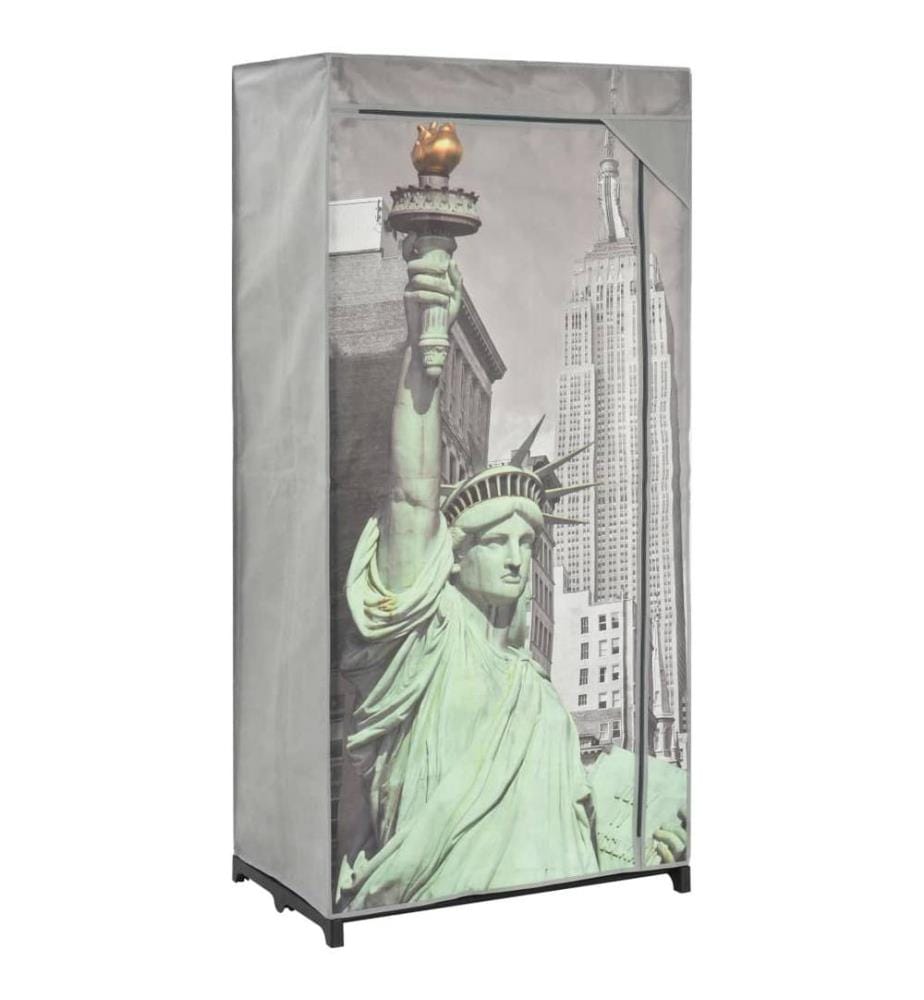 Kleiderschrank 75×45×160 cm New York Stoff