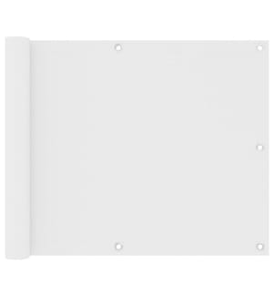 Balkon-Sichtschutz Weiss 75x500 cm Oxford-Gewebe