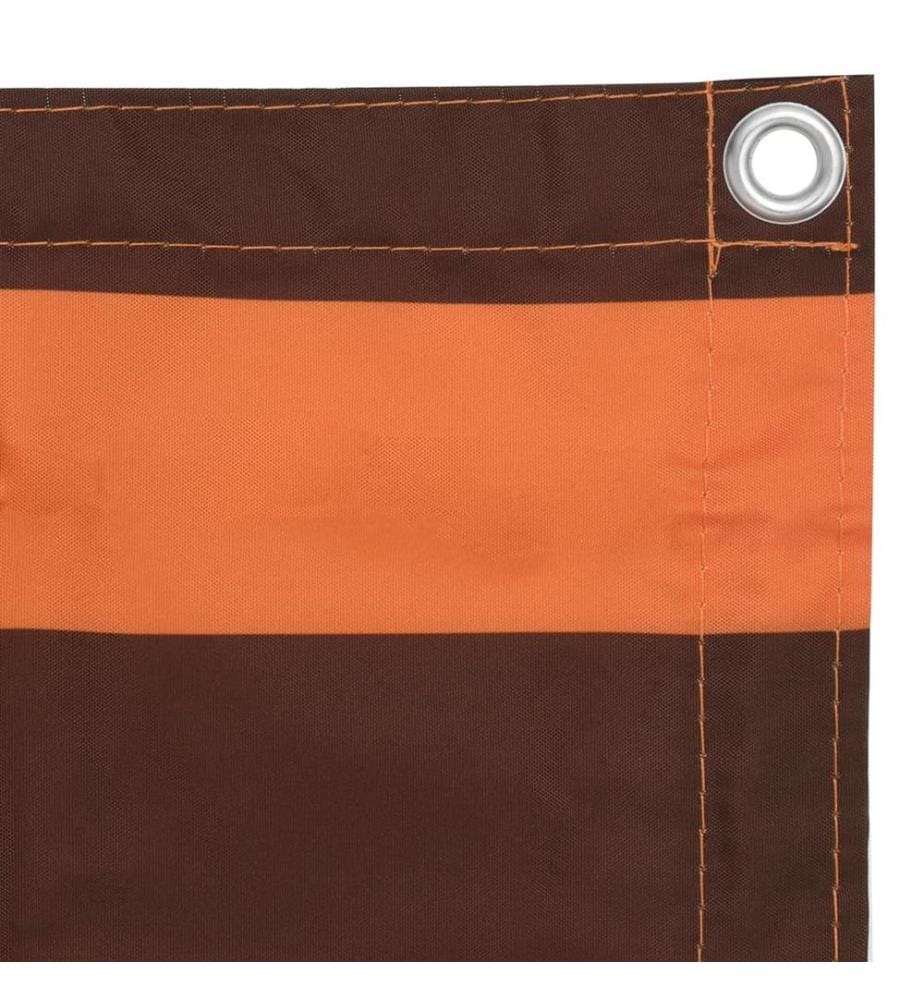 Balkon-Sichtschutz Orange und Braun 120x600 cm Oxford-Gewebe