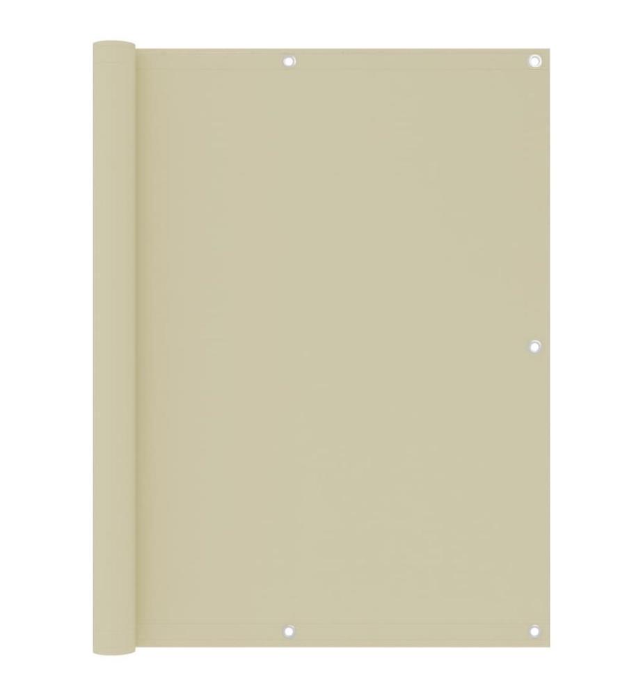 Balkon-Sichtschutz Creme 120x400 cm Oxford-Gewebe