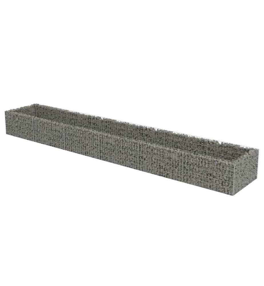 Lit surélevé à gabion Acier galvanisé 540x90x50 cm
