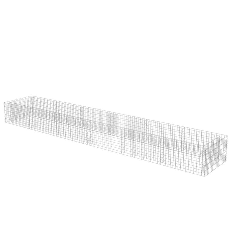 Lit surélevé à gabion Acier galvanisé 540x90x50 cm