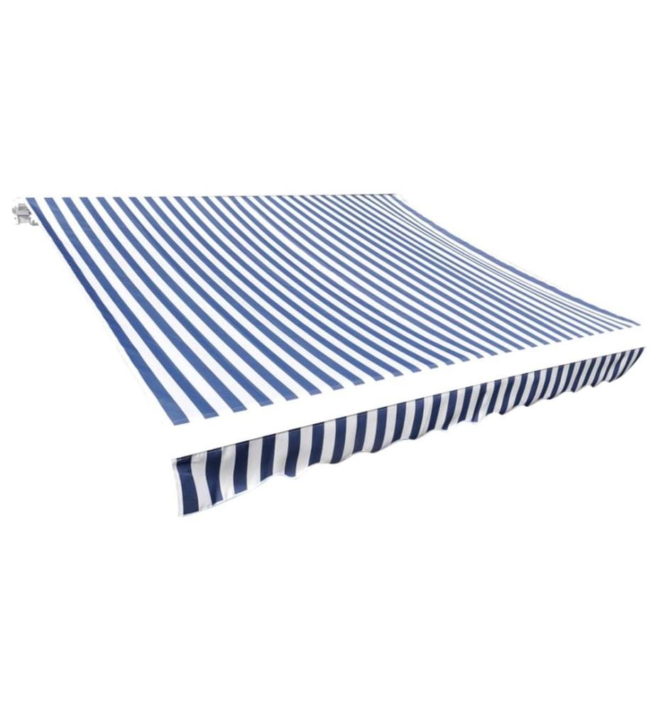 Markisenbespannung Canvas Blau & Weiss 500x300 cm
