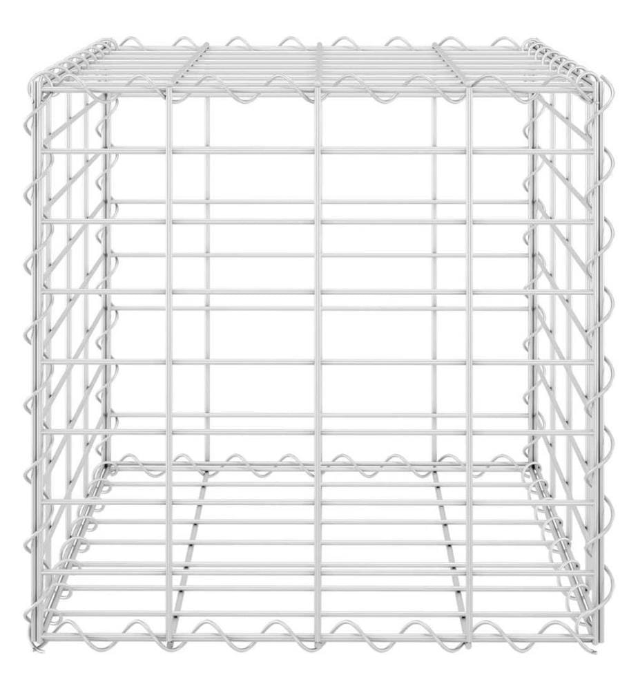 Lit surélevé cube à gabion Fil d'acier 40x40x40 cm