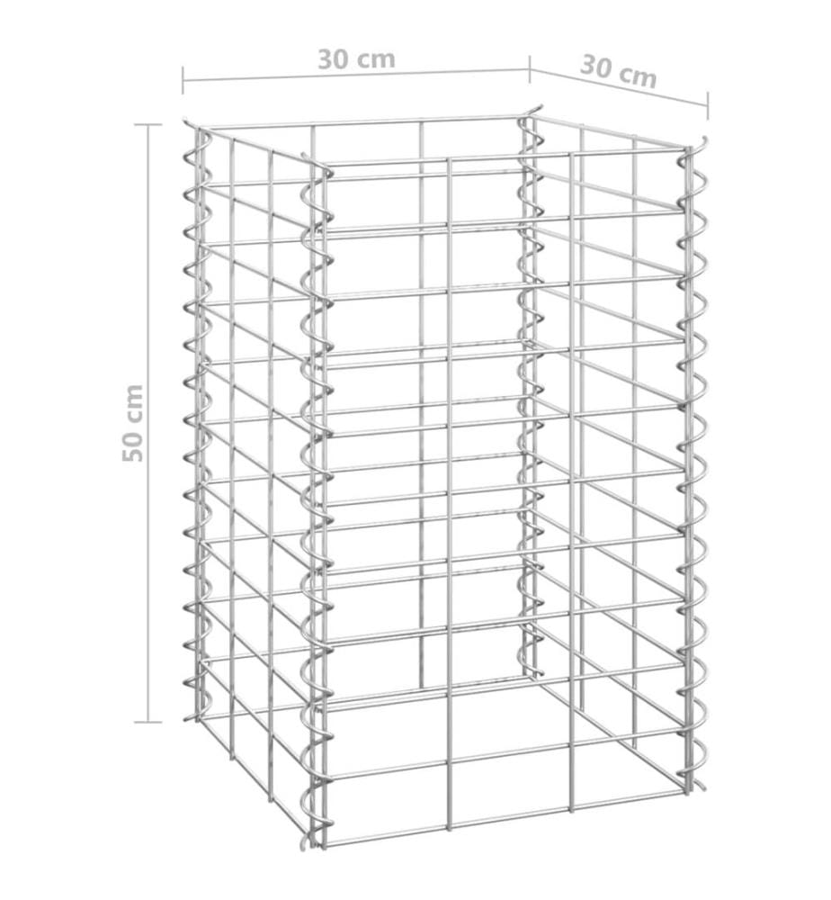Gabionen-Hochbeete 4 Stk. 30x30x50/100/150/200 cm Eisen