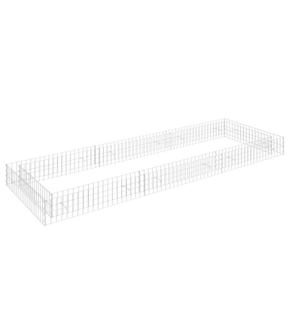 Lit surélevé à gabion Acier galvanisé 300x100x20 cm