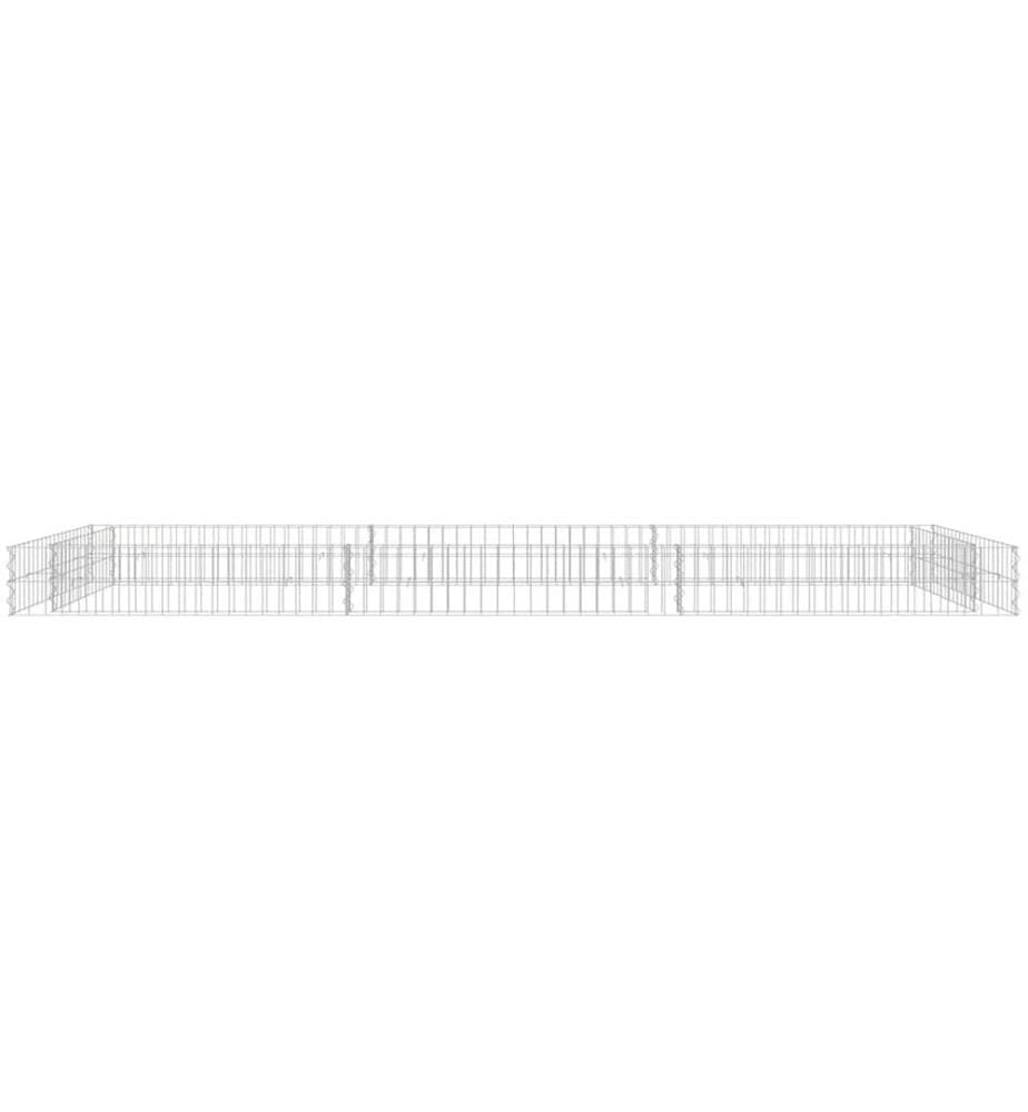 Lit surélevé à gabion Acier galvanisé 300x100x20 cm