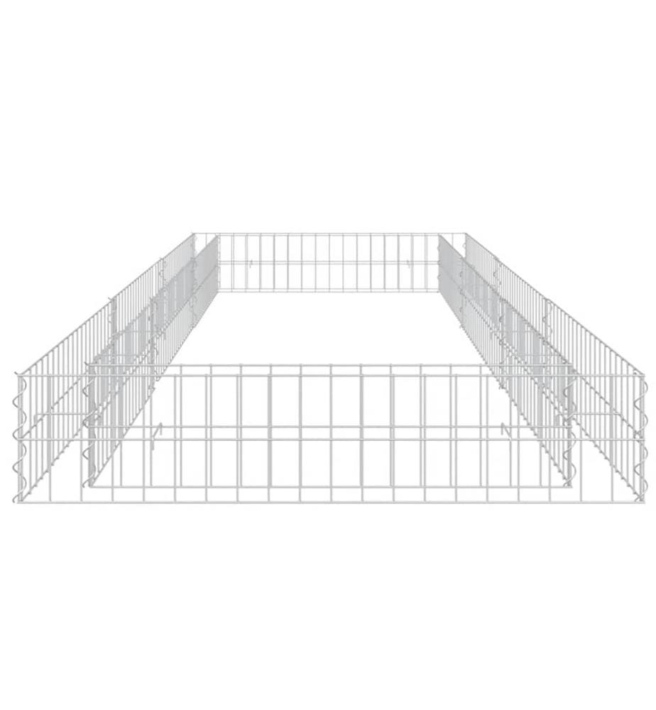 Lit surélevé à gabion Acier galvanisé 300x100x20 cm