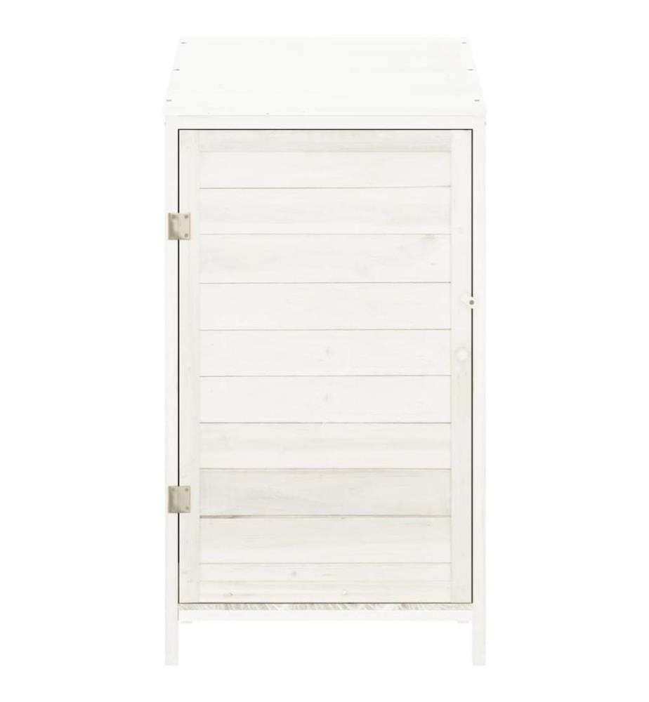 Remise de jardin Blanc 55x52x112 cm Bois de sapin solide