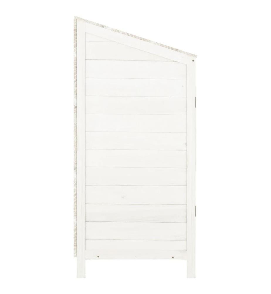 Remise de jardin Blanc 55x52x112 cm Bois de sapin solide