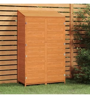 Geräteschuppen Braun 102x52x174,5 cm Massivholz Tanne