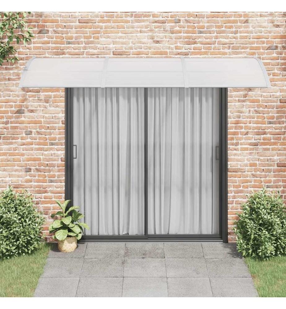 Türvordach Grau 300x100 cm Polycarbonat