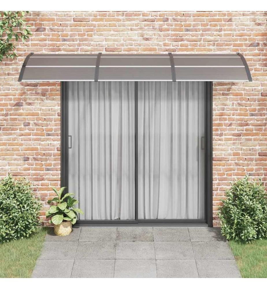 Türvordach Schwarz 300x75 cm Polycarbonat