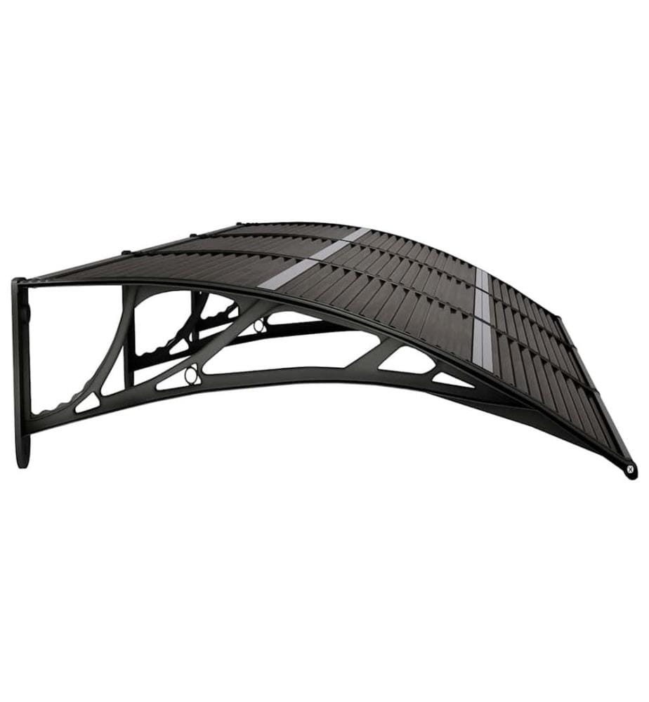 Türvordach Schwarz 300x75 cm Polycarbonat