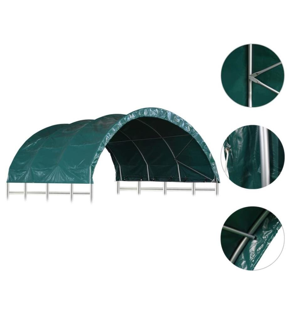 Weidezelt PVC 3,7x3,7 m Grün