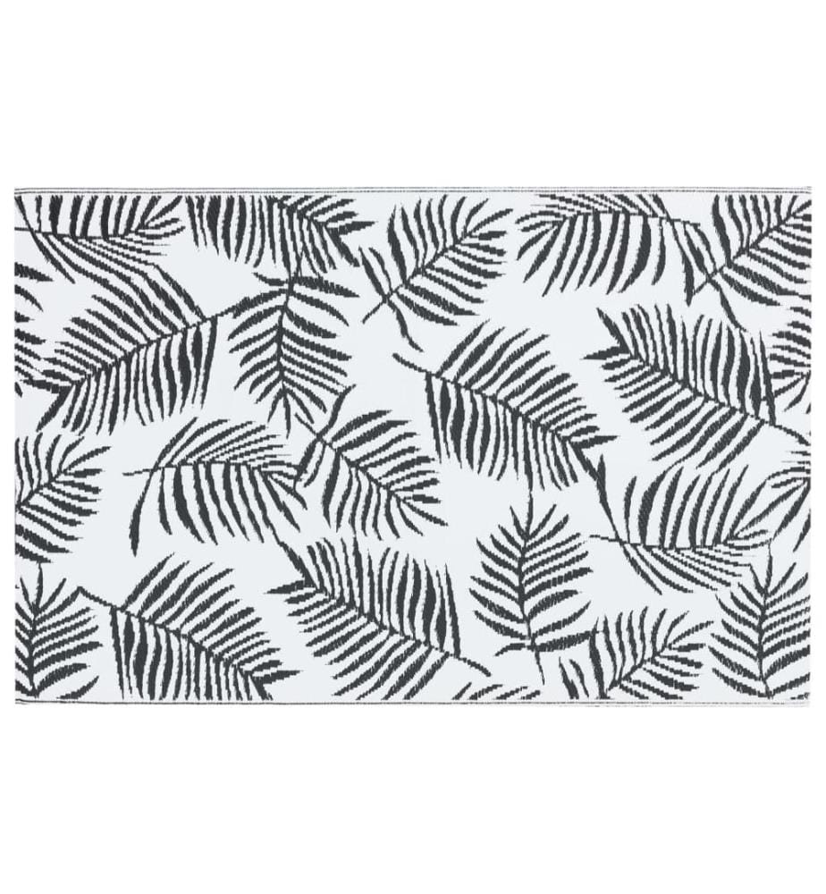 Outdoor-Teppich ARAKIL Weiss und Schwarz 80x150 cm PP