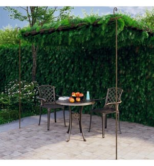 Garten-Pergola Antik-Braun 4x3x2,5 m Eisen