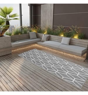 Outdoor-Teppich ARAKIL Grau 80x250 cm PP