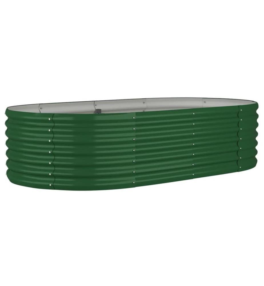 Lit surélevé de jardin Acier galvanisé 152x80x36 cm Vert