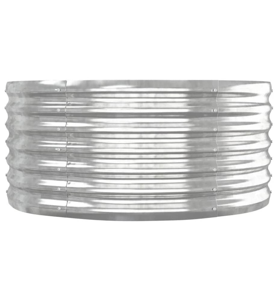 Lit surélevé de jardin Acier galvanisé Argenté