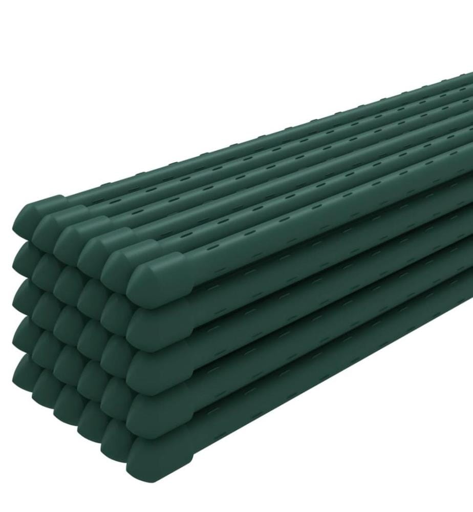 Piquets pour plantes de jardin 30 pcs vert 60 cm acier