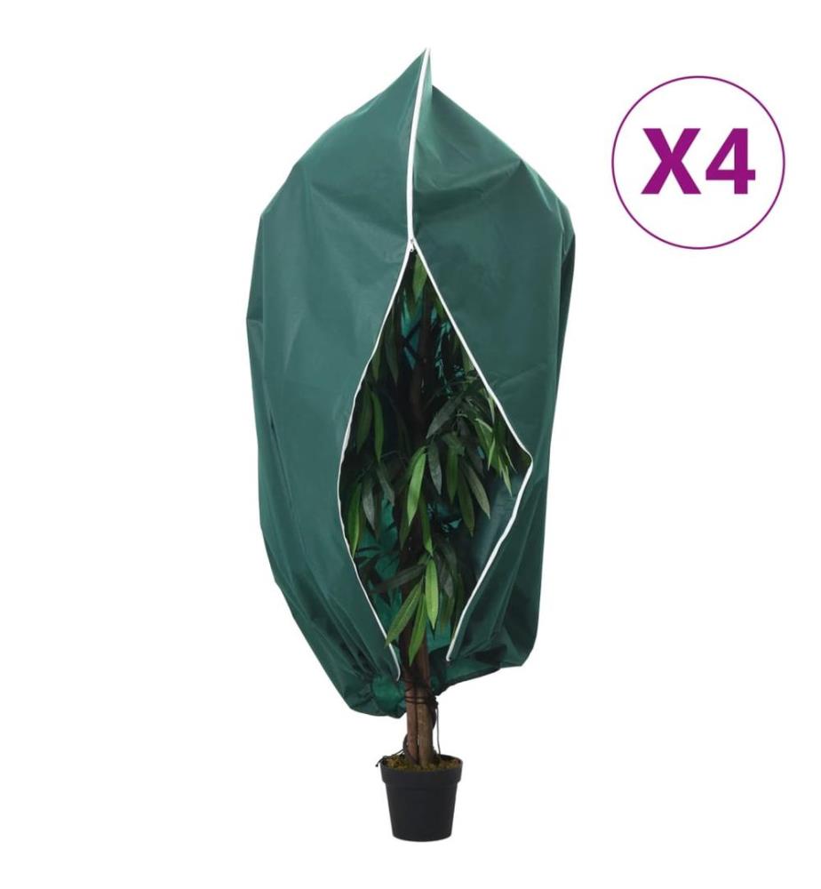 Housses de protection pour plantes avec fermeture éclair 4 pcs