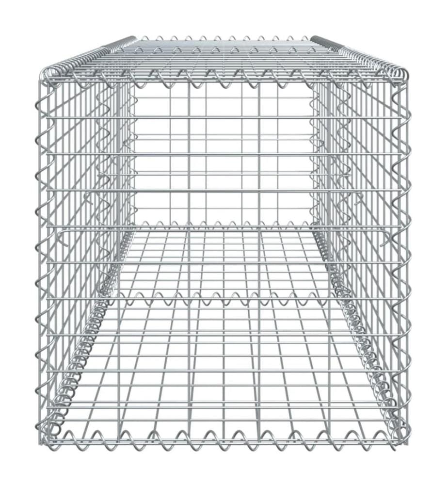 Panier gabion avec couvercle 200x50x50 cm fer galvanisé
