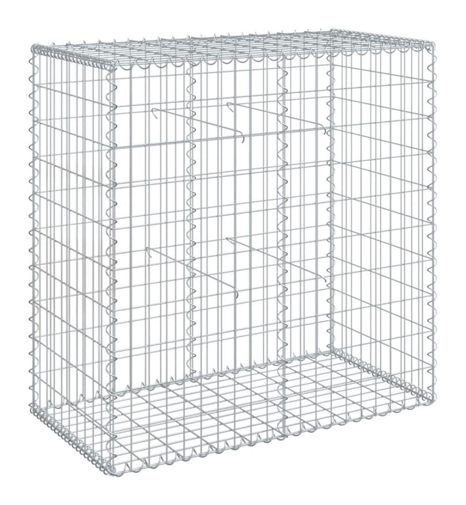Panier gabion avec couvercle 100x50x100 cm fer galvanisé