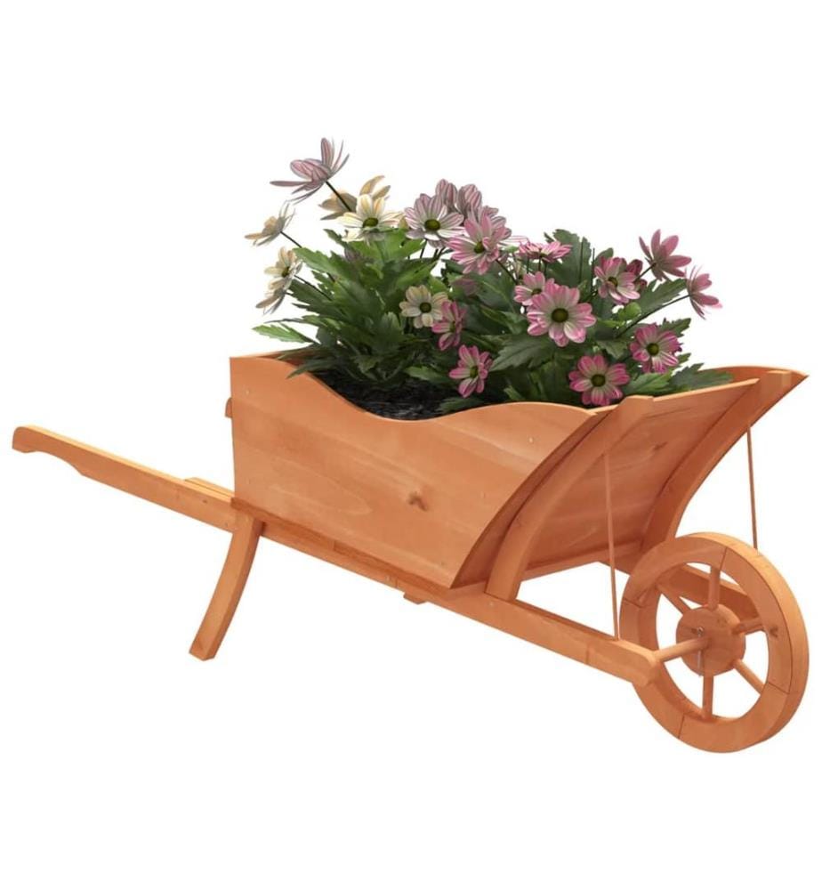 Pflanzgefäss Schubkarre-Design 128x45,5x43 cm Massivholz Tanne