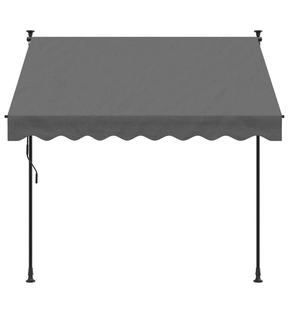 Markise Einziehbar Anthrazit 200x150 cm Stoff und Stahl