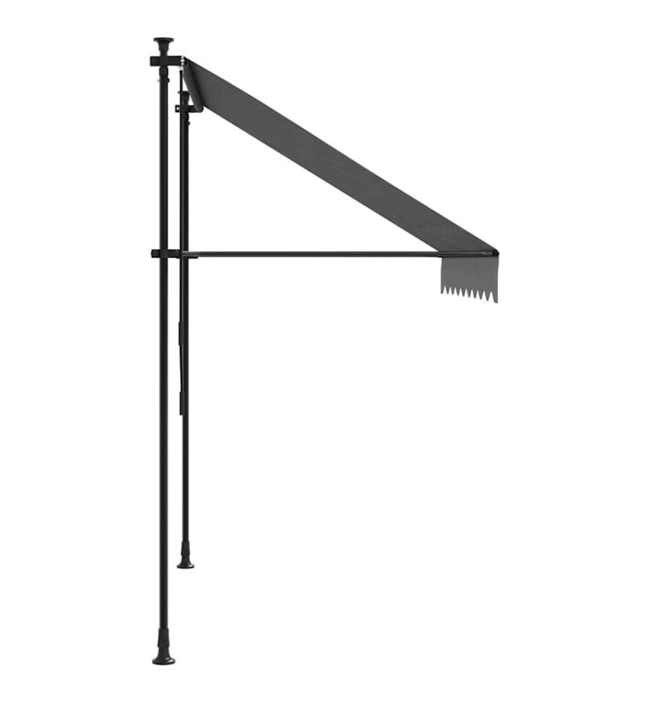 Markise Einziehbar Anthrazit 200x150 cm Stoff und Stahl