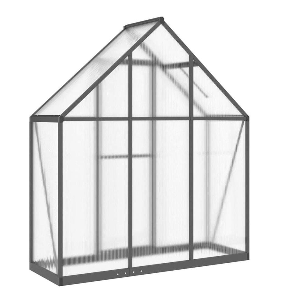 Gewächshaus mit Fundamentrahmen Anthrazit 169x58x195 cm Alu